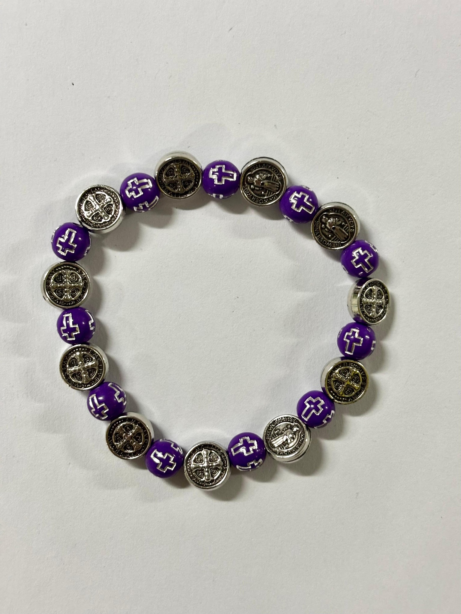 Purple St Benedict bracelet