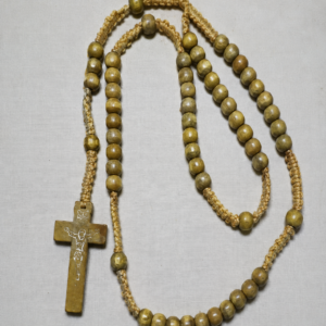 Wooden Corded Rosary - Light Brown