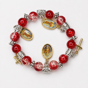 Red Bracelet with Devotional Medals