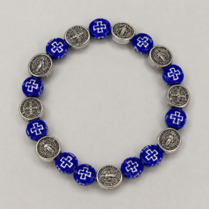 Blue St. Benedict Stretch Bracelet