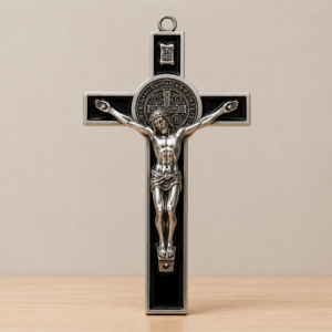 St. Benedict Wall Crucifix — Black