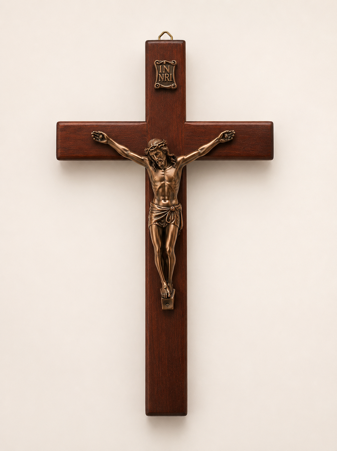 Wooden Wall Crucifix (25cm)