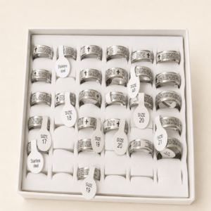 Stainless Steel Cross Ring - Each