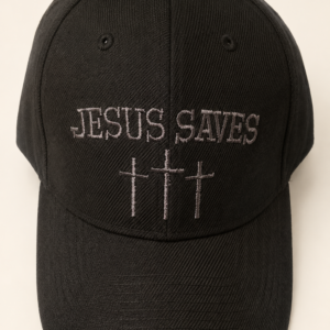 Jesus Saves" Cap — Black