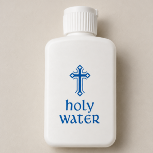 Plastic Holy Water Bottle - Blue
