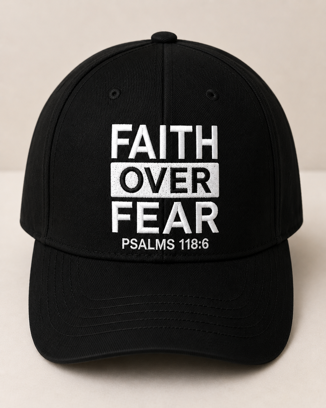 "Faith Over Fear" Cap — Black
